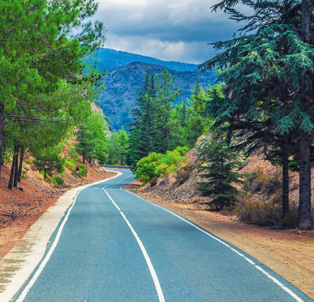 Paphos highway, well-maintained  for vehicle exploration