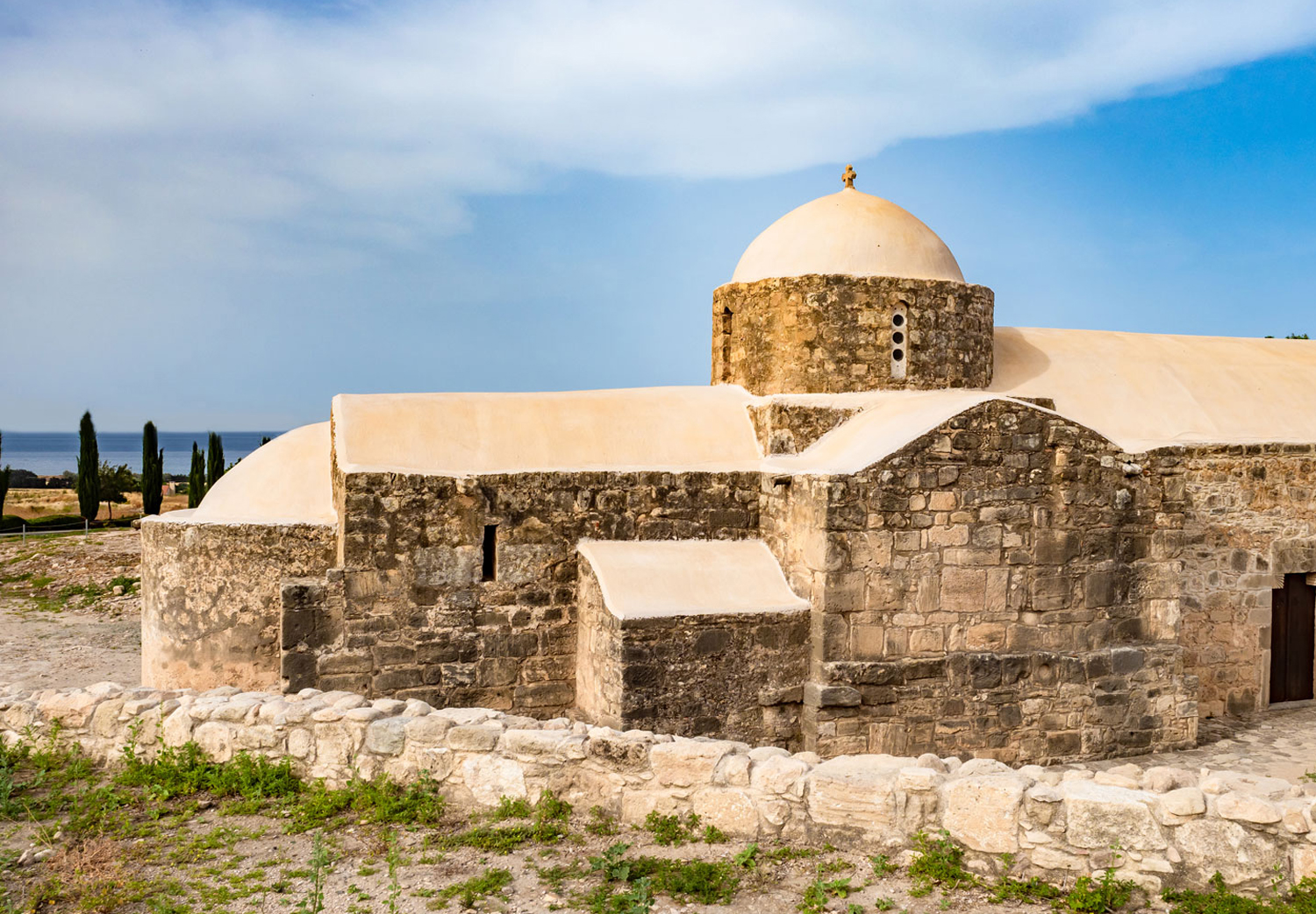 Traditional stone houses and authentic atmosphere in Kouklia Village, ancient Palaepaphos site